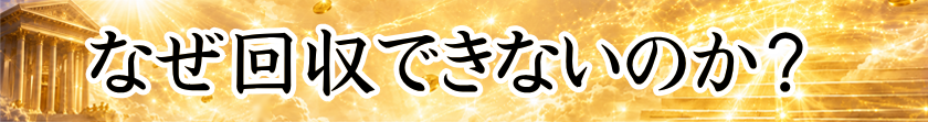 なぜ回収できないのか?